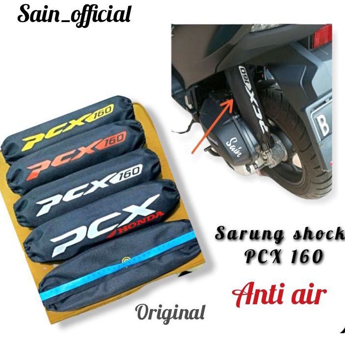 (SEPASANG)Kiri dan Kanan Sarung Shockbreaker pcx 160 gold jumbo polyester