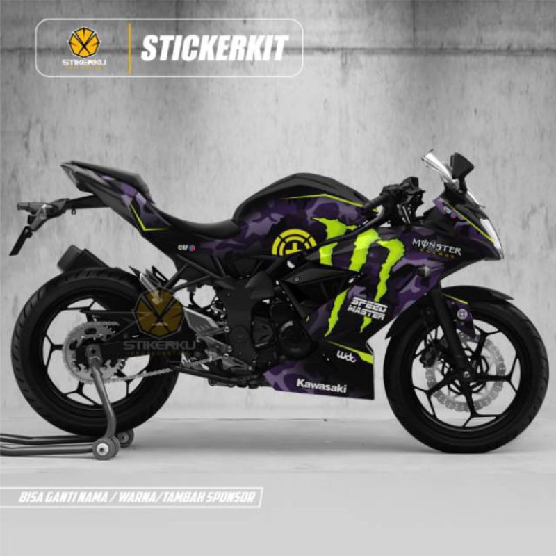 sticker decal ninja mono 250/ decal ninja mono 250/ decal ninja mono full body