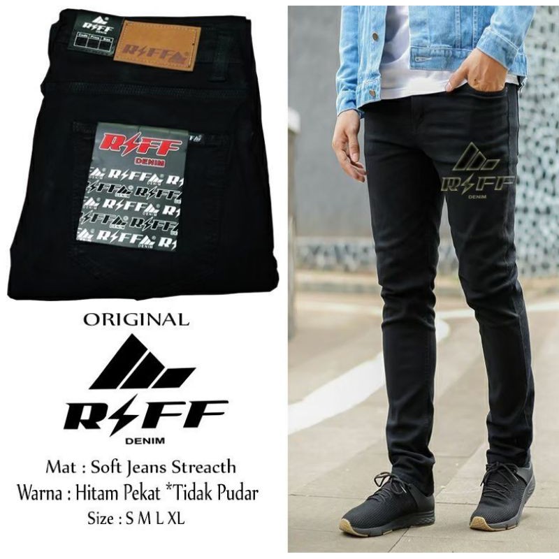 Celana Jeans Cowok/Pria Hitam Panjang Stretch | Celana Jeans Panjang Slimfit Premium Quality