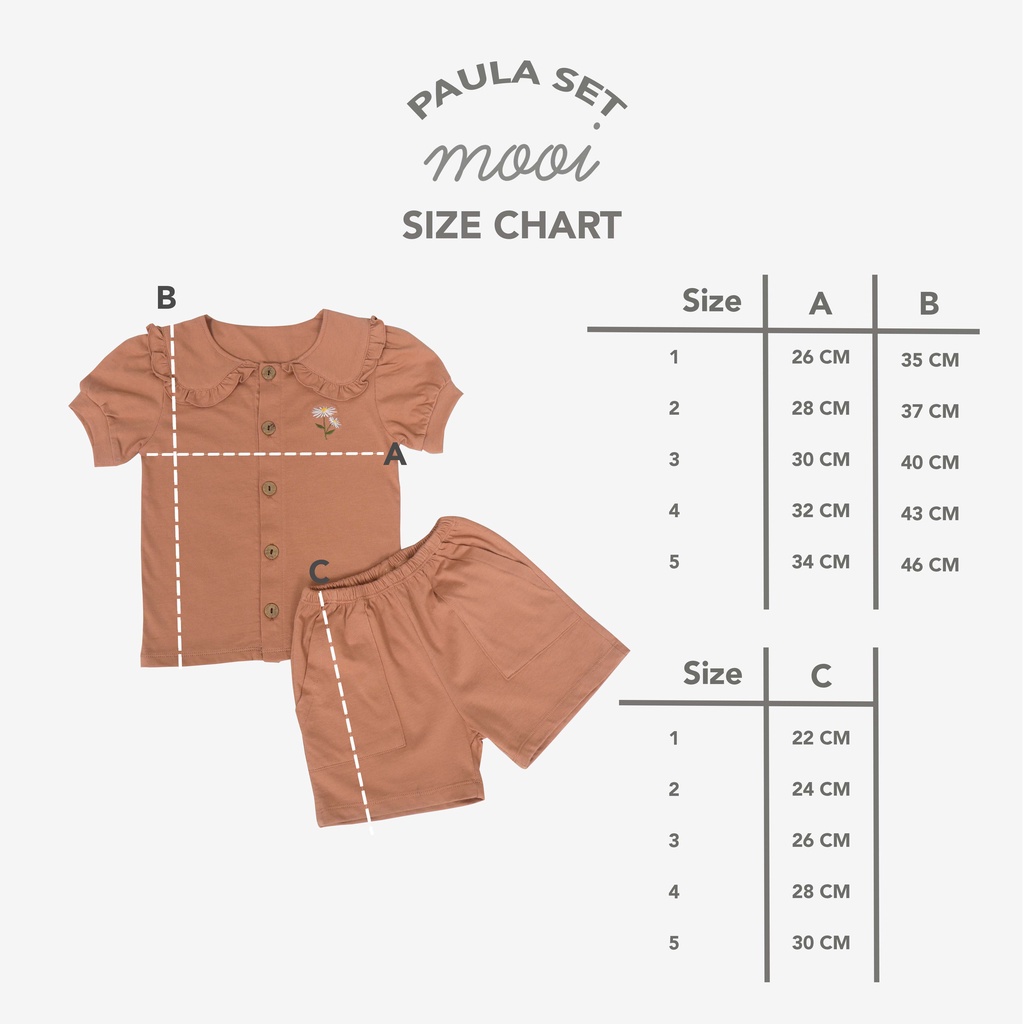 Baju Setelan Anak Perempuan Mooi Paula Set 1-5 Tahun