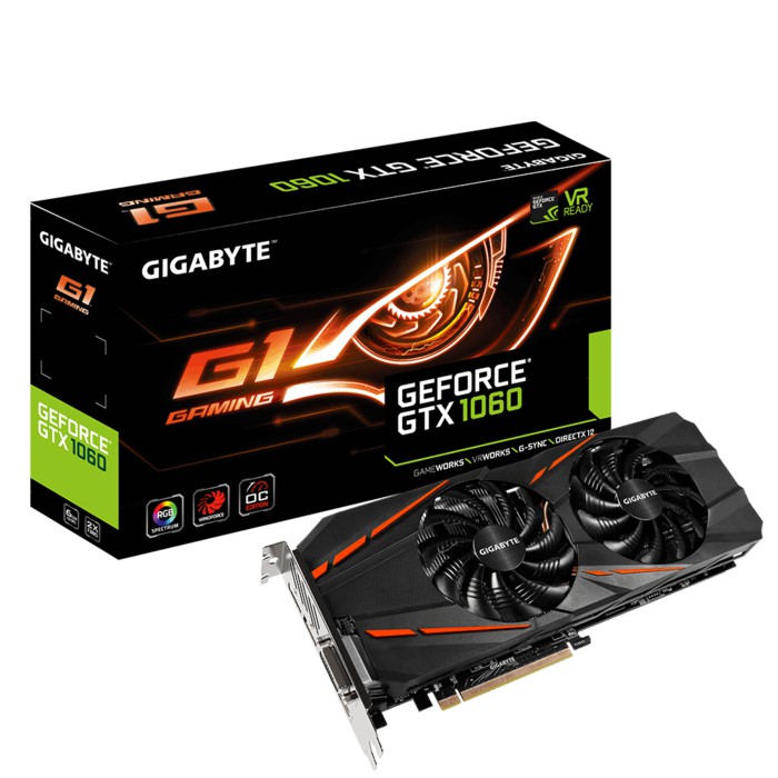 GIGABYTE GTX 1060 G1 GAMING 6GB DDR5 - GARANSI RESMI 3 TAHUN