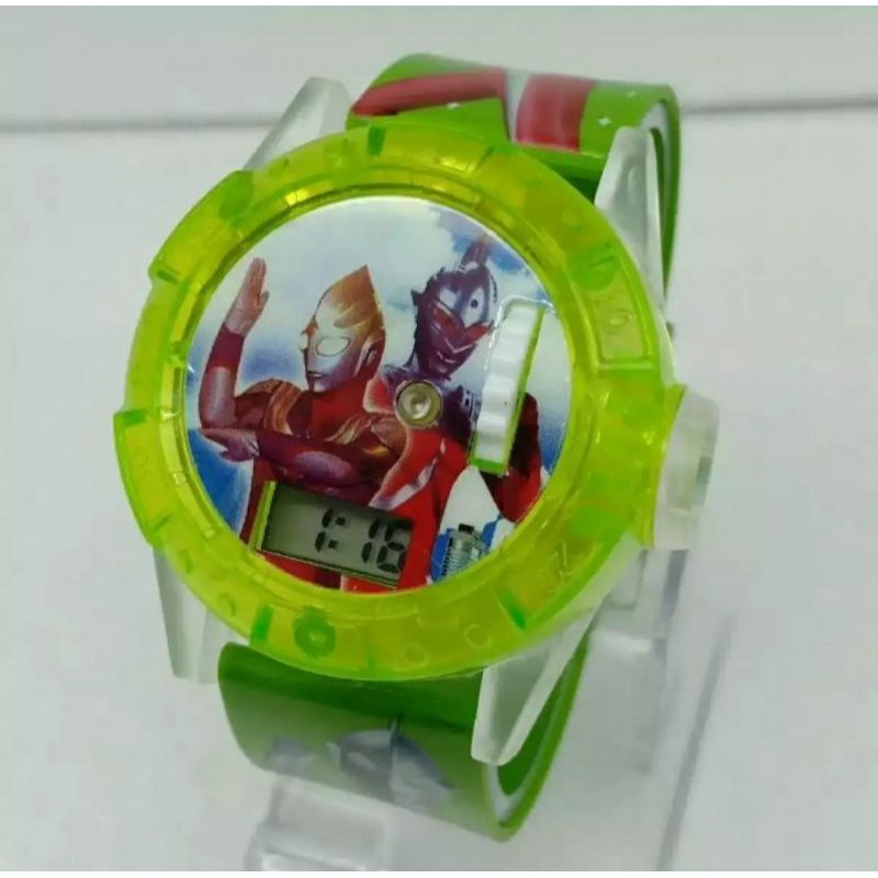 Jam Anak Jam Tangan anak melody laser Jam Tangan anak karakter Ultramen