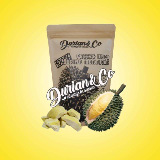 Durian chunk medium / snack camilan freeze dried durian monthong kering Durian&Co