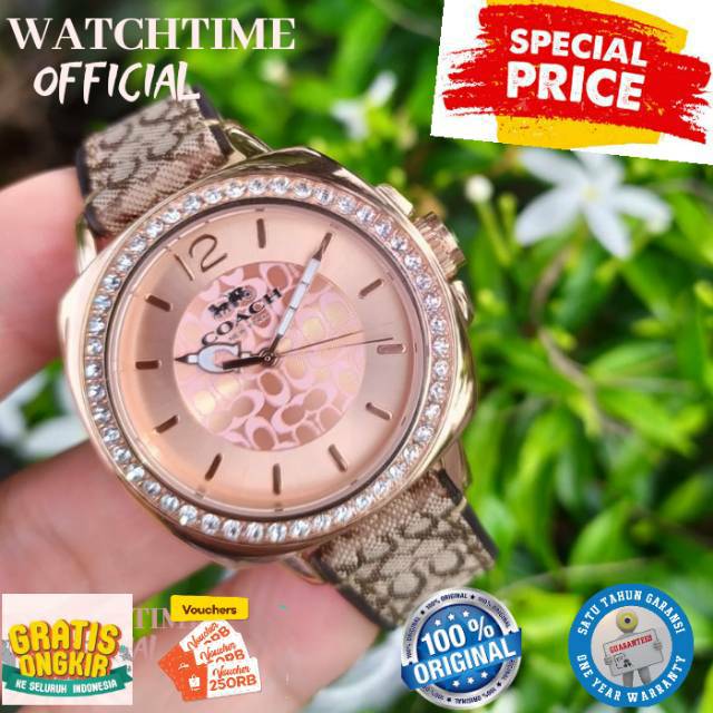 PROMO  JAM TANGAN WANITA COACH ORI RING DIAMON JAM TANGAN CEWEK COACH ORIGINAL ARLOJI CEWEK WANITA