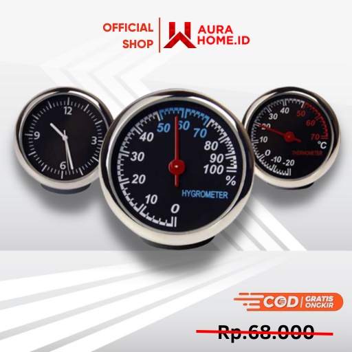 Dekorasi Mobil Mini Otomotive Decoration / Dekorasi Pajangan Interior Cek Suhu Mobil Hygrometer Ther