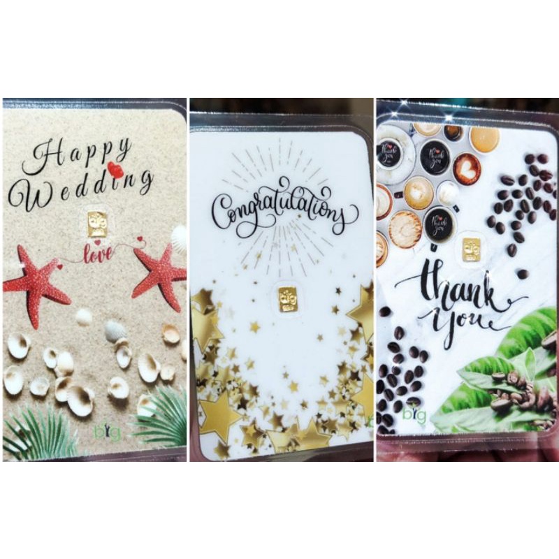 LM Biggold 0,1 gr edisi Happy Wedding, Congratulation, Thankyou. #LM24k #emas murni