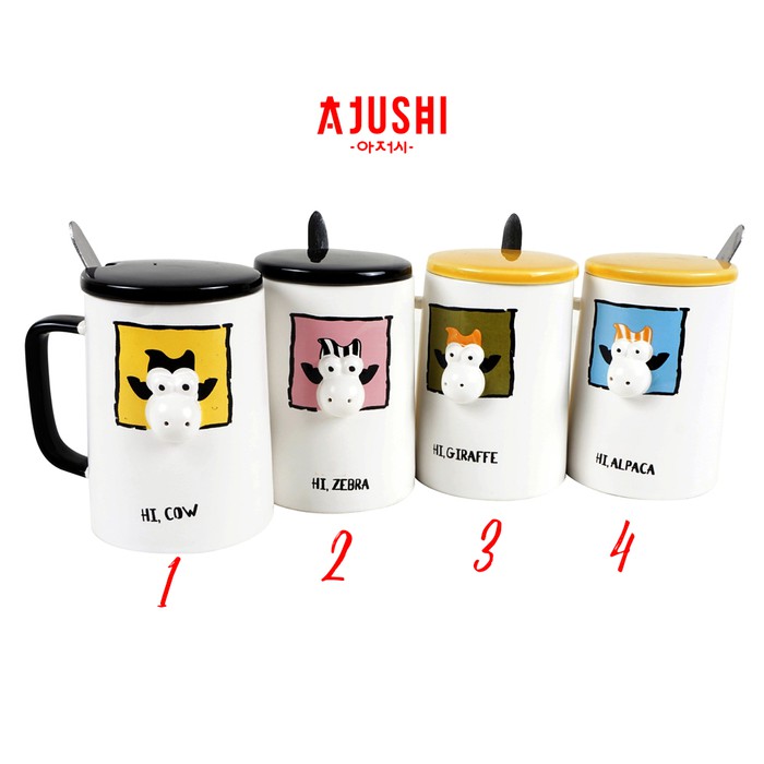 Mug Gelas Cantik Unik Motif Sapi