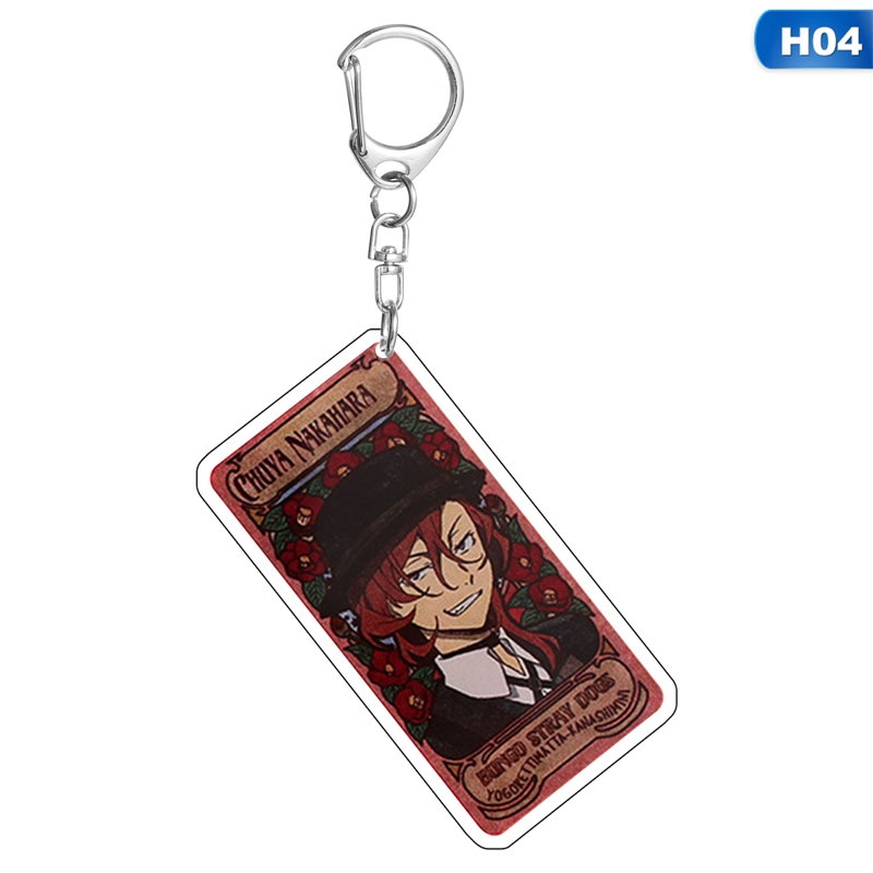 Gantungan Kunci Bentuk Bungo Stray Dog Bean Eyes Bahan Pvc