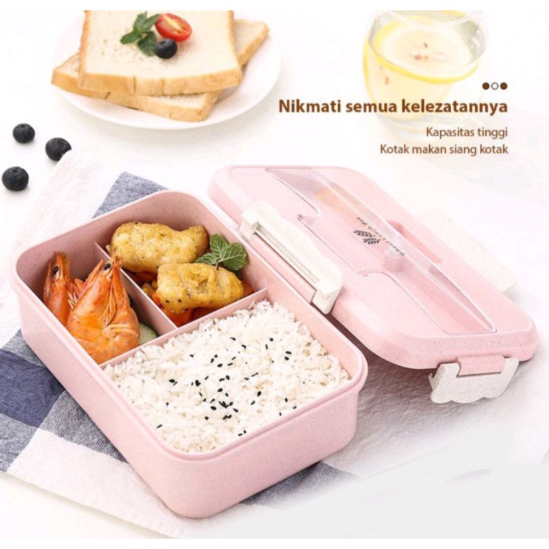 KOTAK BEKAL ANAK/KOTAK MAKAN SET/KOTAK MAKAN JERAMI/KOTAK BEKAL JERAMI/LUNCH BOX