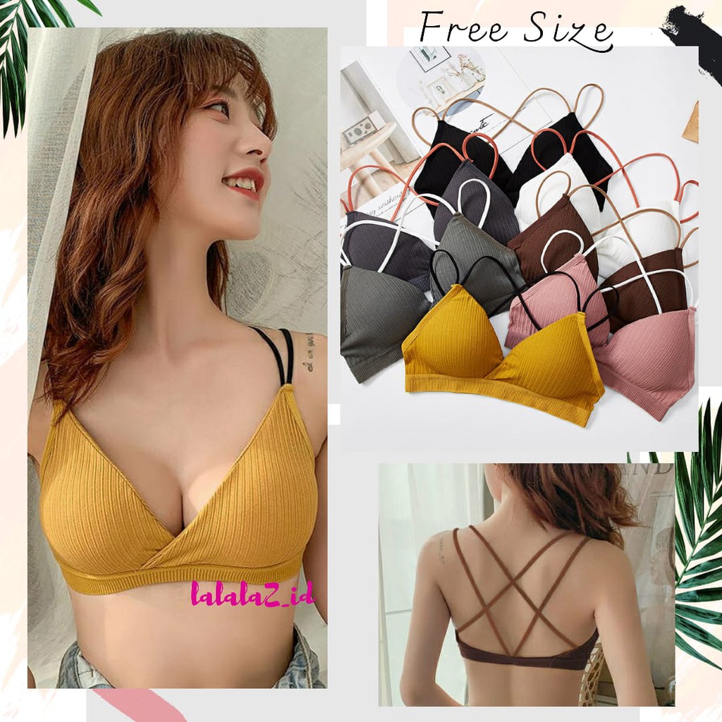 B021 Bralette Tanpa Kawat Sport Yoga Lari Bra Bh Anti Nyeplak Zero Feel Wireless Wire Free Shopee Indonesia