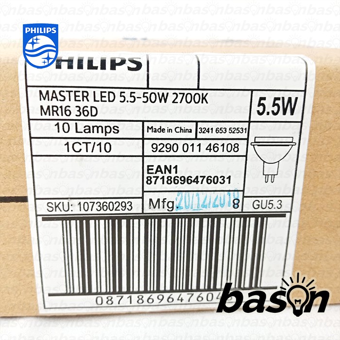 PHILIPS Master LED Value 5.5W MR16 - 2700K atau 3000K