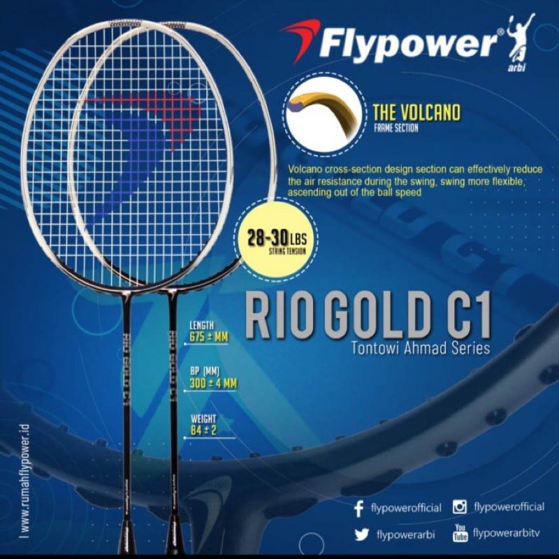 Rio Gold C1 Raket Badminton Bulutangkis