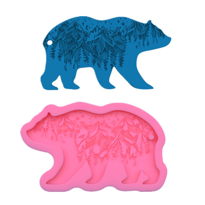 SIY  Epoxy Resin Mold Forest Bear Keychain Silicone Mould DIY Crafts Polymer Clay Jewelry Making Tool