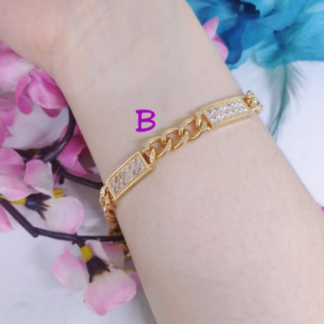 Gelang Rante permata lapis mas uk18cm