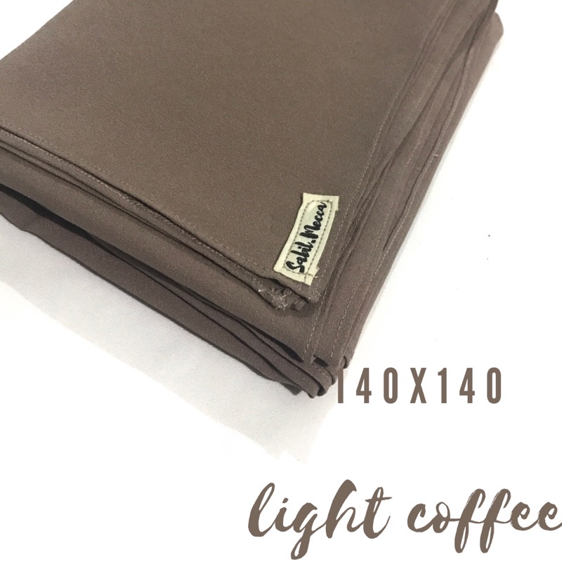 HIJAB SEGI 4 SYARI 130X130 DIAMOND-Light coffee