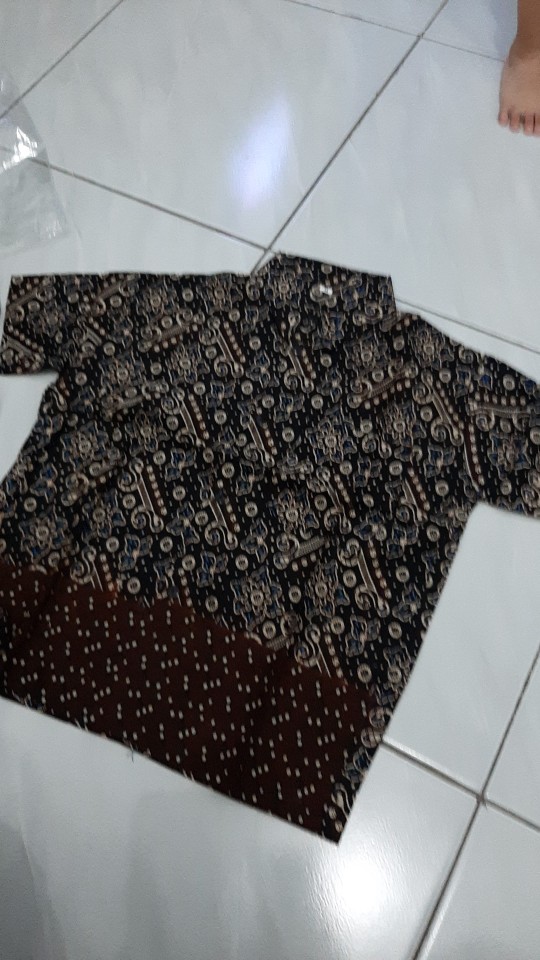 Couple Batik Keluarga Sarimbit Gamis Familly Set Hrb026 Sogan Lawasan Batik Putra Hadi