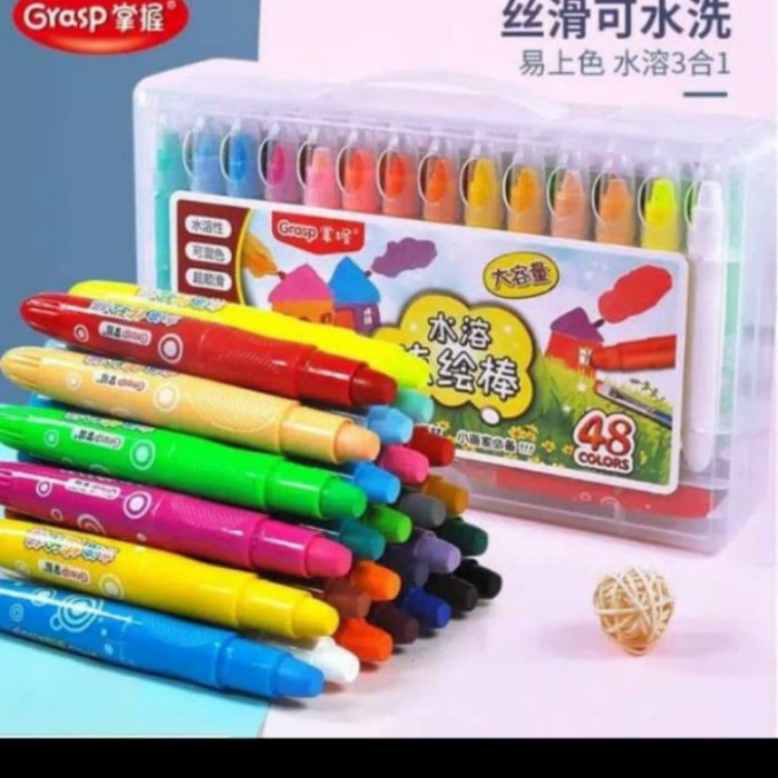 

(BISA COD) CRAYON GRASP STICK BESAR ISI 48 WARNA ORIGINAL /KRAYON GRASP