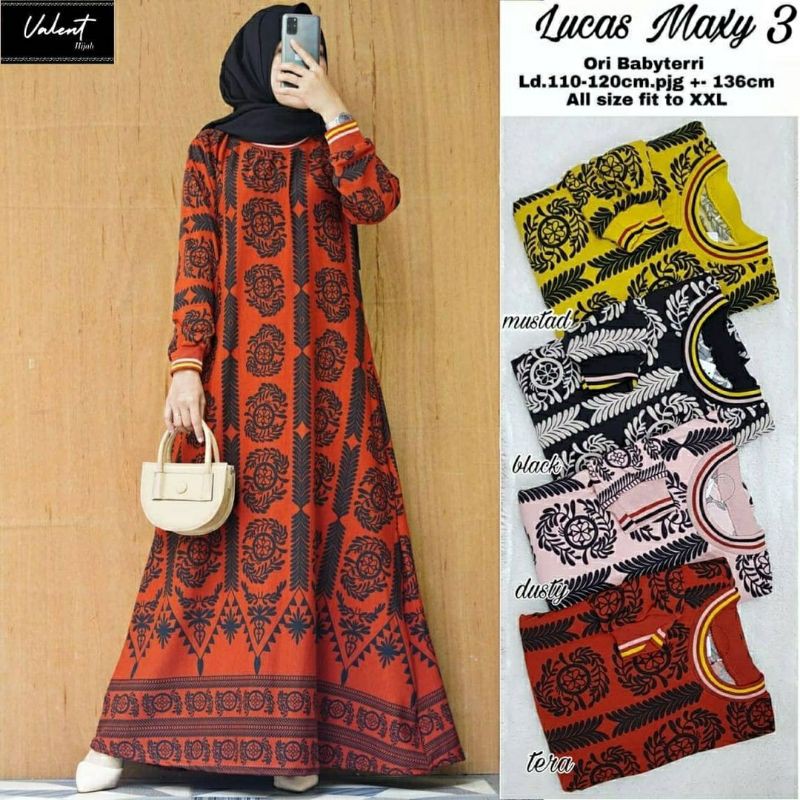 Lucas Maxy #3, maxi dress, gamis,gamis muslim,gamis wanita,gamis modis,gamis murah,fashion,ootd