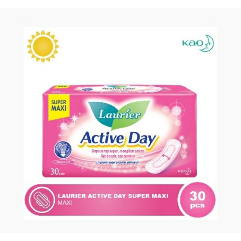 Laurier Active Day Super Maxi Non Wing 30Pcs