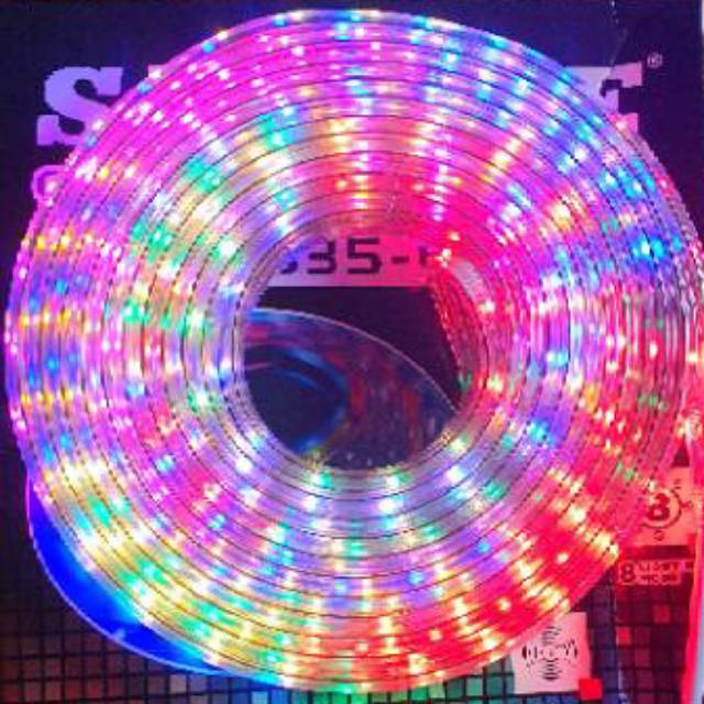 Paket Lampu Led Strip , Panjang 10 Meter RGB Warna warni