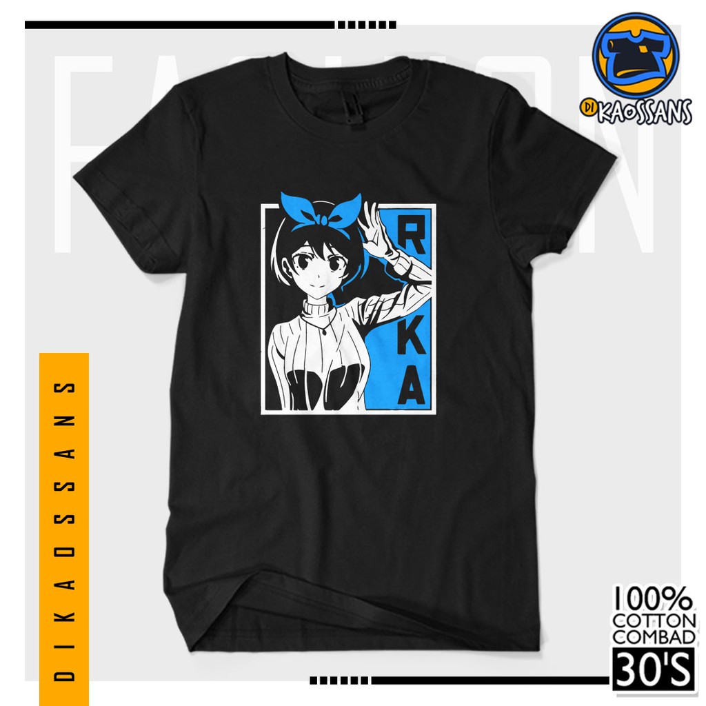 BAYAR DITEMPAT Baju Kaos Distro Sablon RUKA SARASHINA WAIFU KAWAII KANOJO OKARISHIMASU Cotton Combed