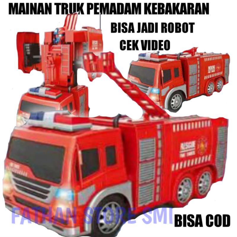 Mainan Anak Laki Laki Mobil Mobilan Truk Pemadam Kebakaran Truck Fire Pemadam kebakaran mainan Eduka