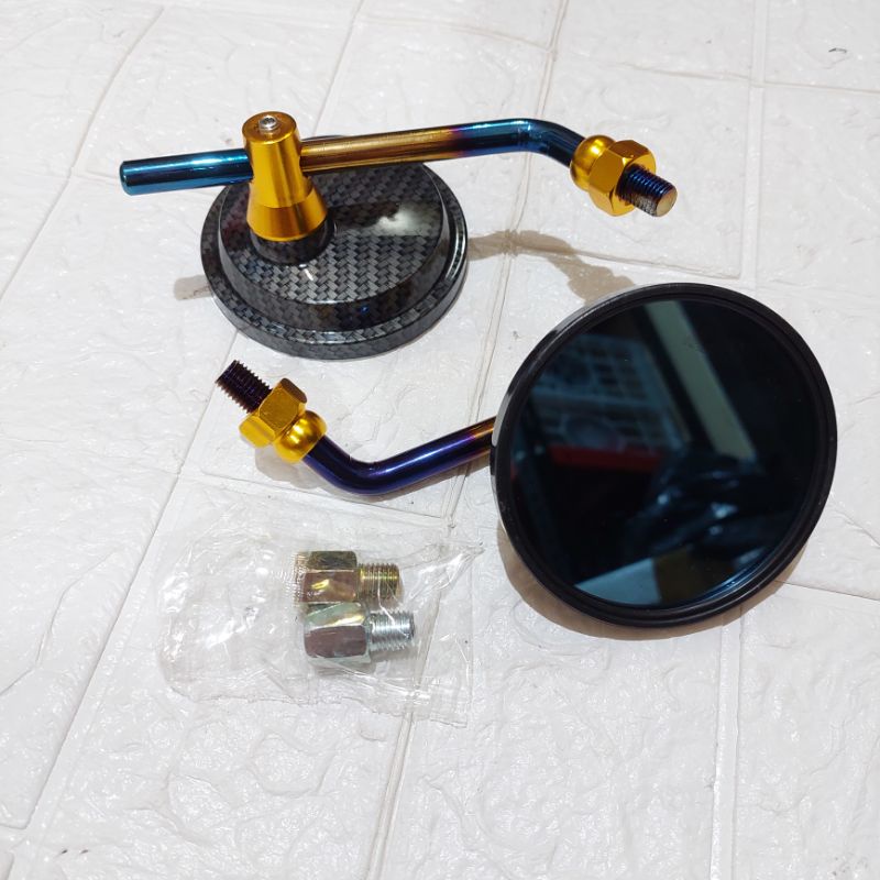 SPION BULAT CARBON TWOTONE - SPION BULAT KARBON 2TONE THAILOK BEAT VARIO SCOOPY SUPRA KHARISMA REVO