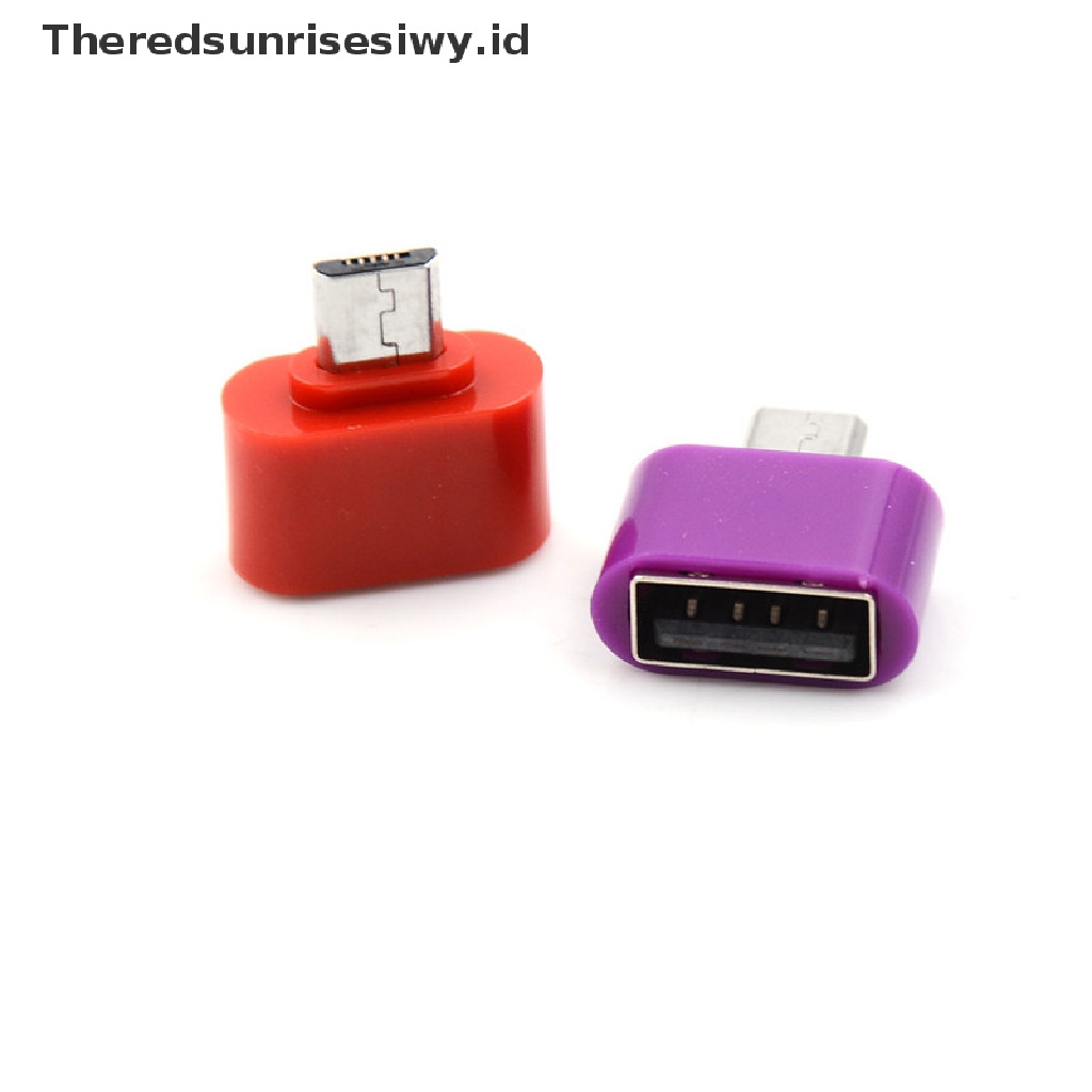 (Theredsunrisesiwy.Id) 3pcs Adapter Konverter Otg Micro Usb Male Ke Usb 2.0 Untuk Handphone Android / Tablet