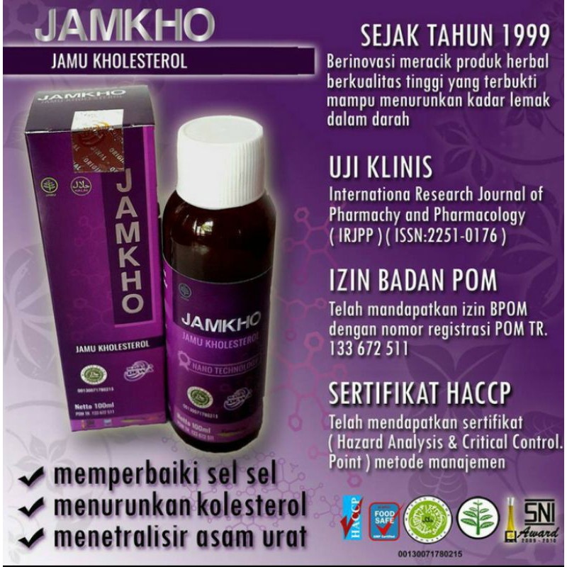 

Jamkho Jamu Herbal Penurun Kolesterol