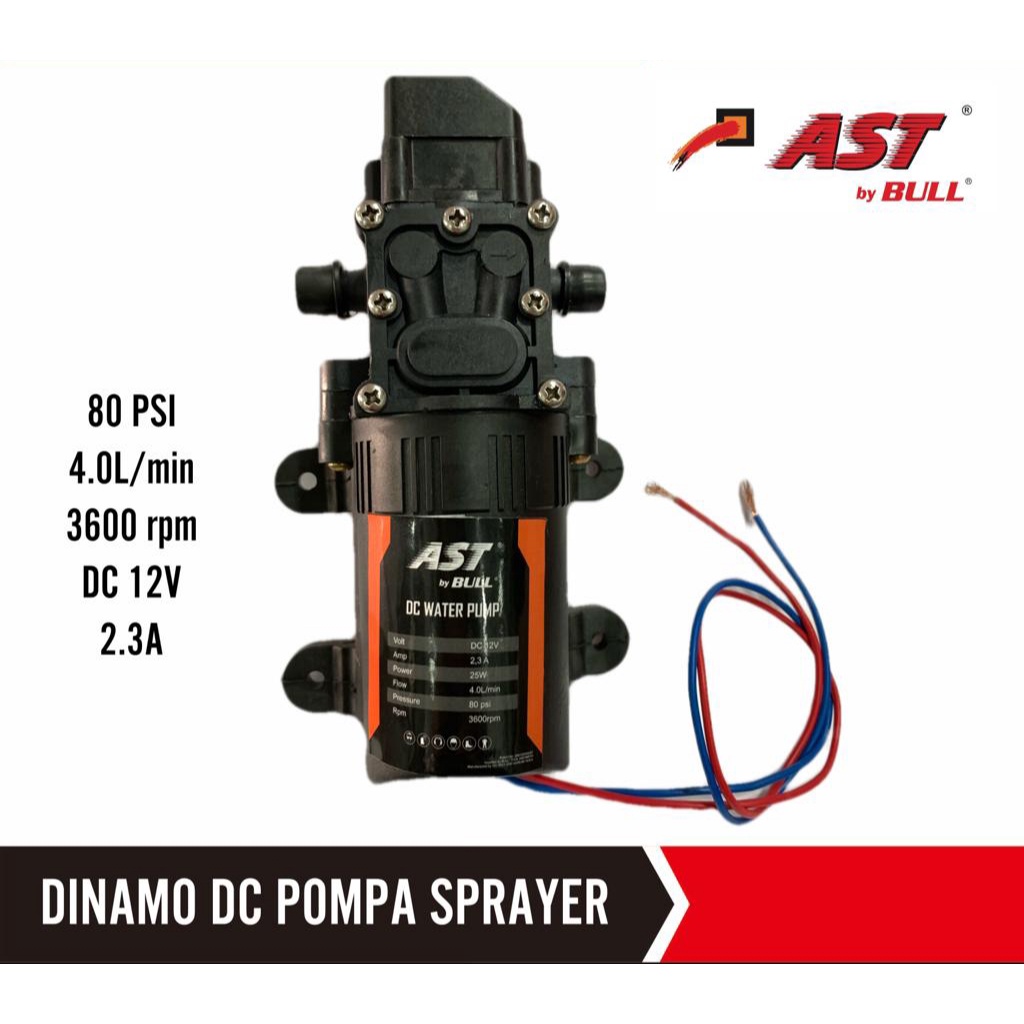 KBT BIRU Dinamo Pompa Air DC 12V Cuci AC Motor Mobil Steam Power Sprayer