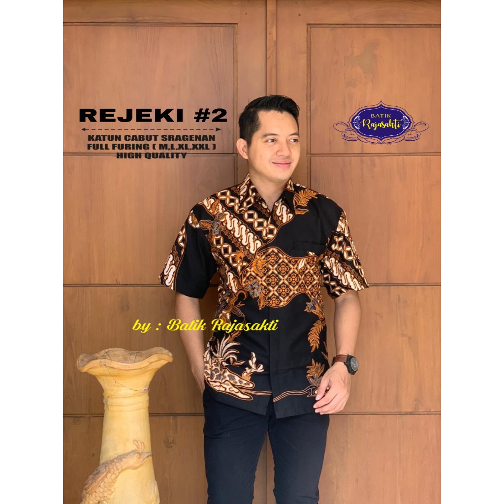 REJEKI #2 kemeja batik pria lengan panjang terbaru ORIGINAL BY RAJASAKTI