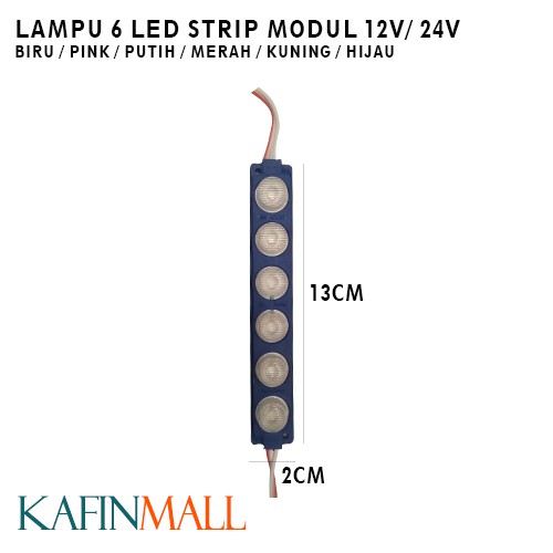 LAMPU LED MODUL 1PCS 6 MATA BESAR DC 12V / 24V VARIASI LAMPU MOBIL MOTOR MODULE