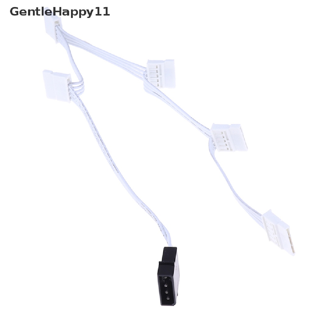 Gentlehappy Kabel Power Adapter Splitter IDE Molex 4Pin Ke SATA 1 Ke 5 Untuk Hard Disk