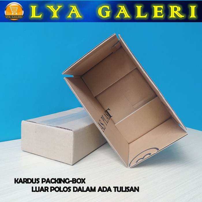 Kardus Packing KartonBox Uk.20x12x6 cm Luar Polos Dalam Ada Tulisan-1