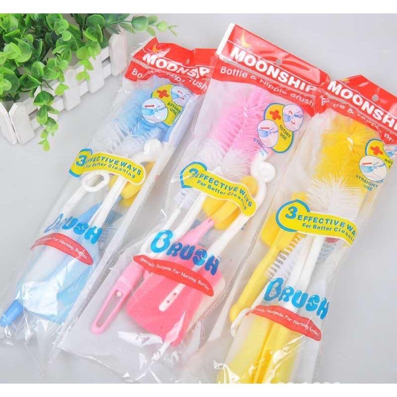 SIKAT PEMBERSIH BOTOL SUSU BAYI 4in1 / 3in1 BOTTLE BRUSH PEMBERSIH BOTOL