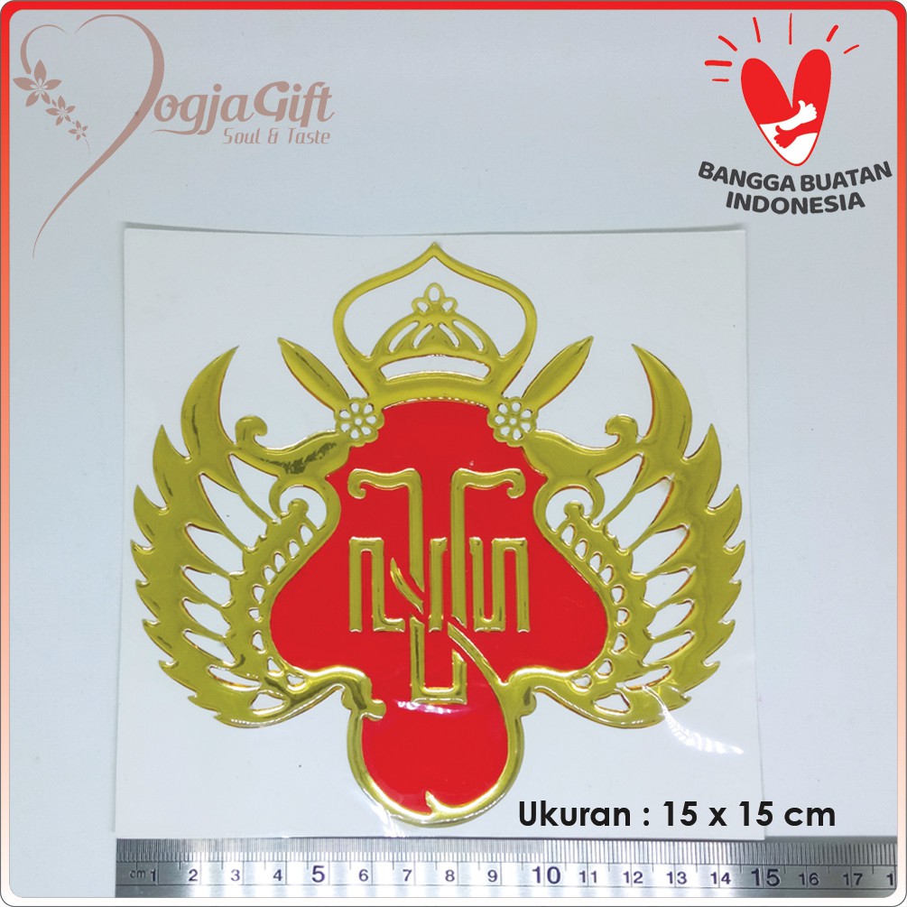 Stiker 3D Lambang Kraton Jogja Ukuran 15cm