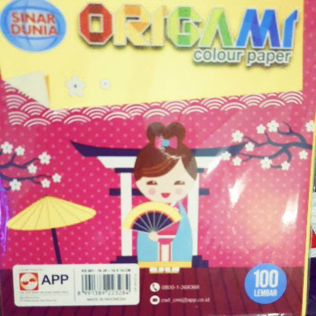 

Kertas lipat origami SIDU 14X14 satu sisi 100 lembar