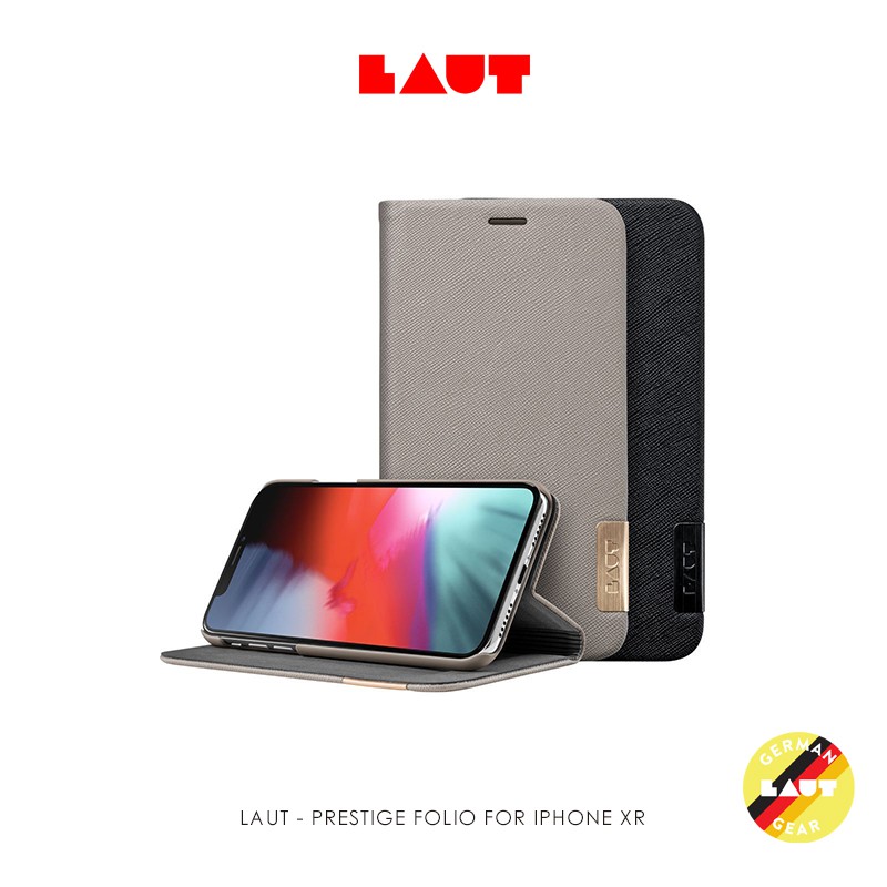 LAUT Prestige Folio Case for iPhone XR