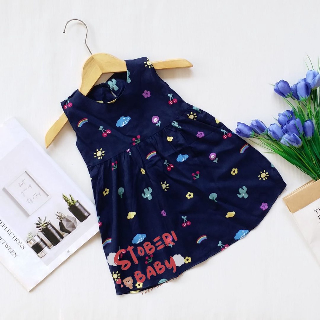 stoberi baby -  BBB DRESS SELLENAA dress anak perempuan bayi motif bunga lucu PART2