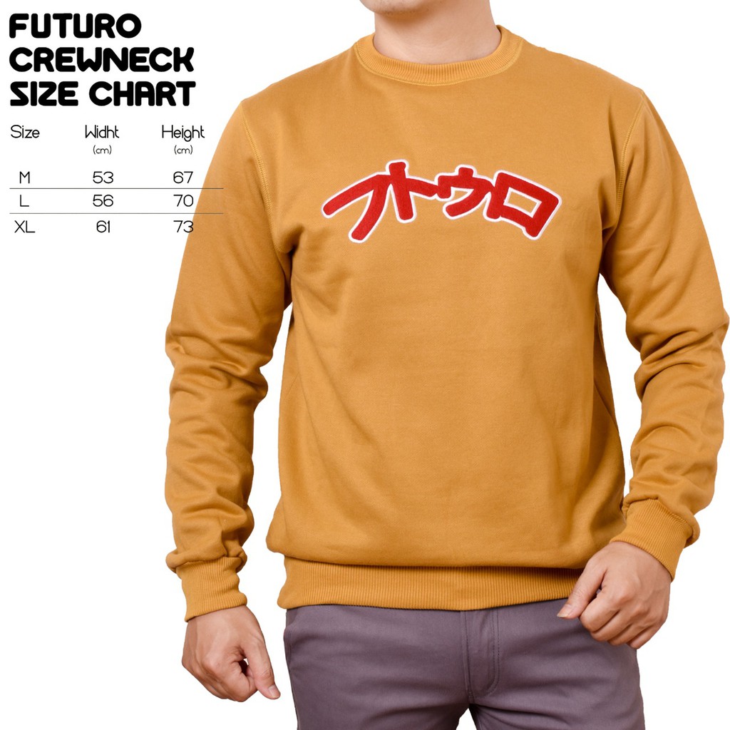 futuro crewneck sweater premium pria sweater bordir japan