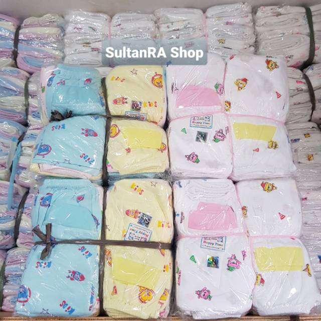 12 Pcs 1 Lusin Celana  Panjang  Bayi  SNI 0 6 Bulan Happy  