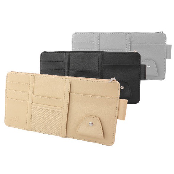 Dompet KULIT Sunvisor untuk Kartu, Uang, Karcis Parkir