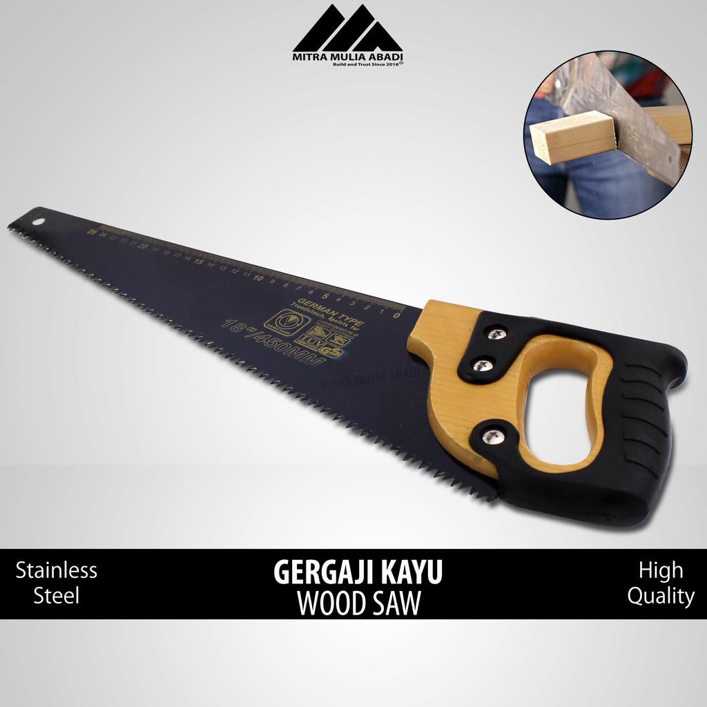 Gergaji Kayu Gagang Karet 18&quot;