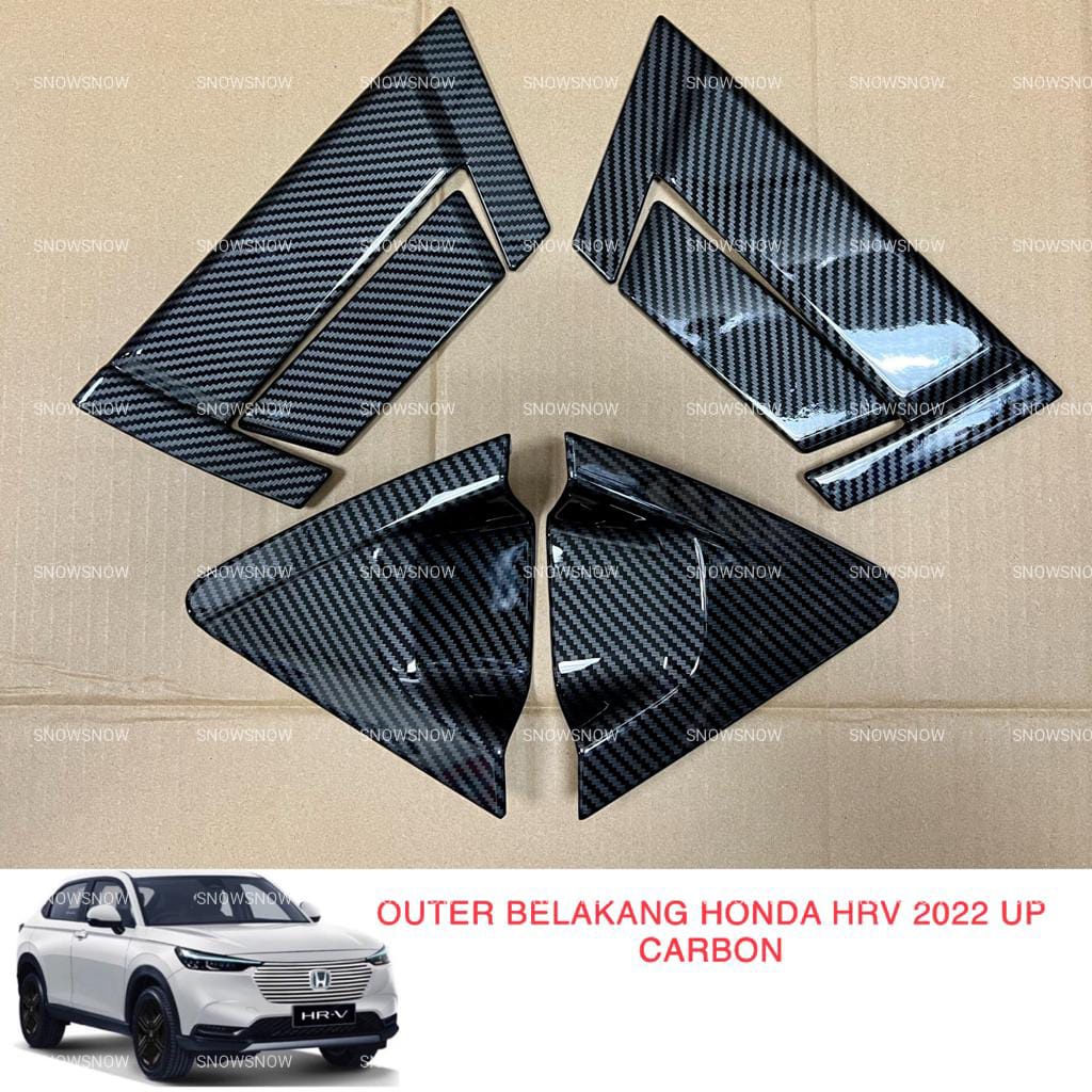 Paket Outer Handle Belakang Cover Honda HRV 2022 UP Carbon Glossy