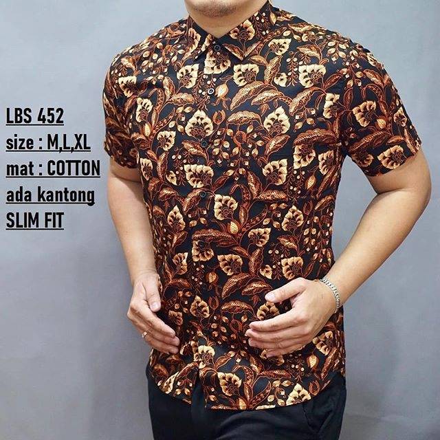 BAJU BATIK PRIA SLIM FIT MODERN DAN KEMEJA SLIMFIT MEWAH LENGAN PENDEK MIX CLOTHING LBS 452