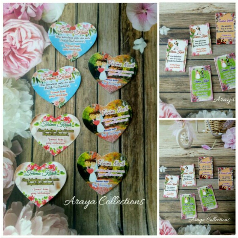 kartu tanda terima kasih pernikahan