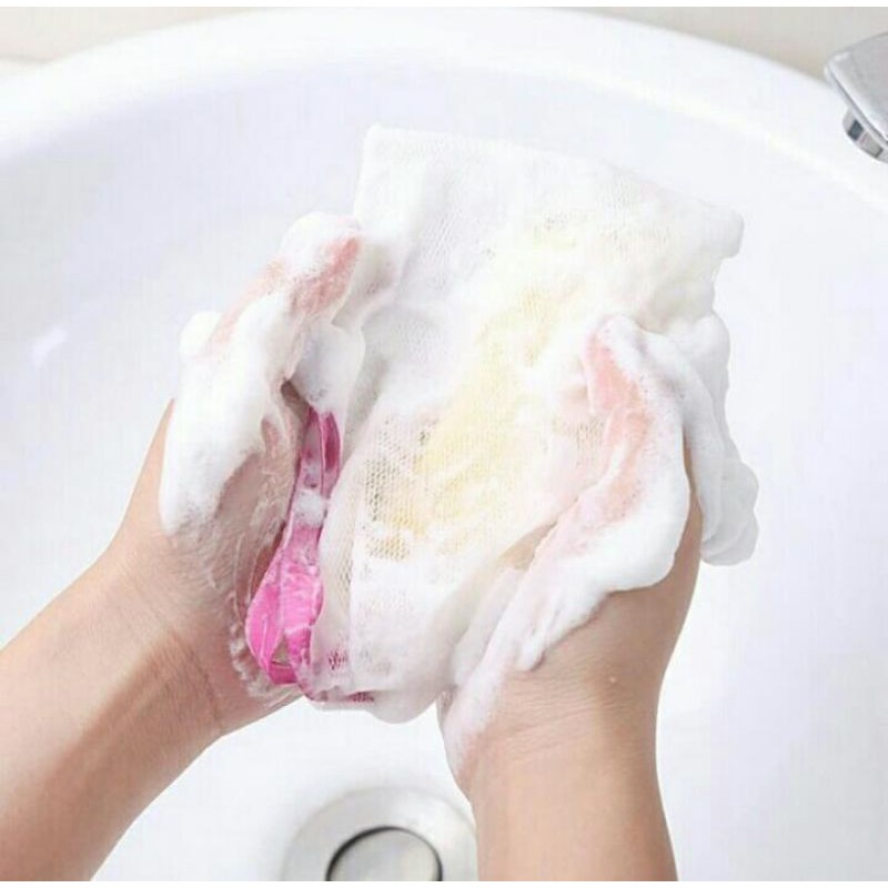 Kantong Sabun Sisal Soap Saver Pembuat Busa Sabun Foaming Net Soap