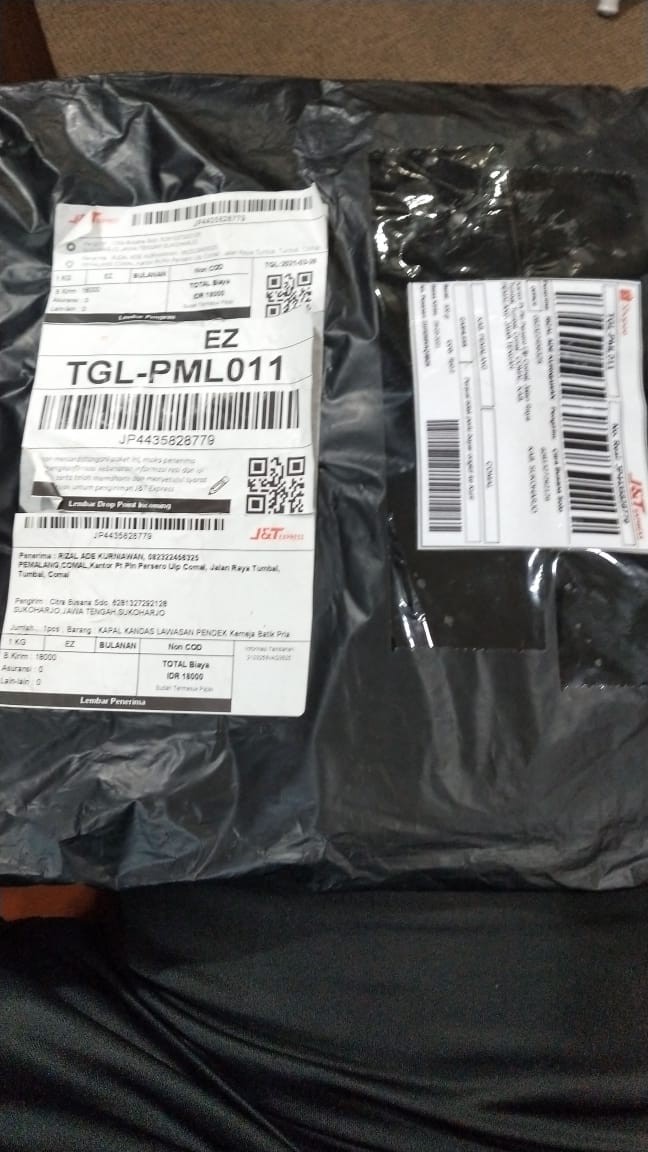 Kapal Kandas Lawasan Pendek Kemeja Batik Pria Full Furing Bahan Katun Primisima