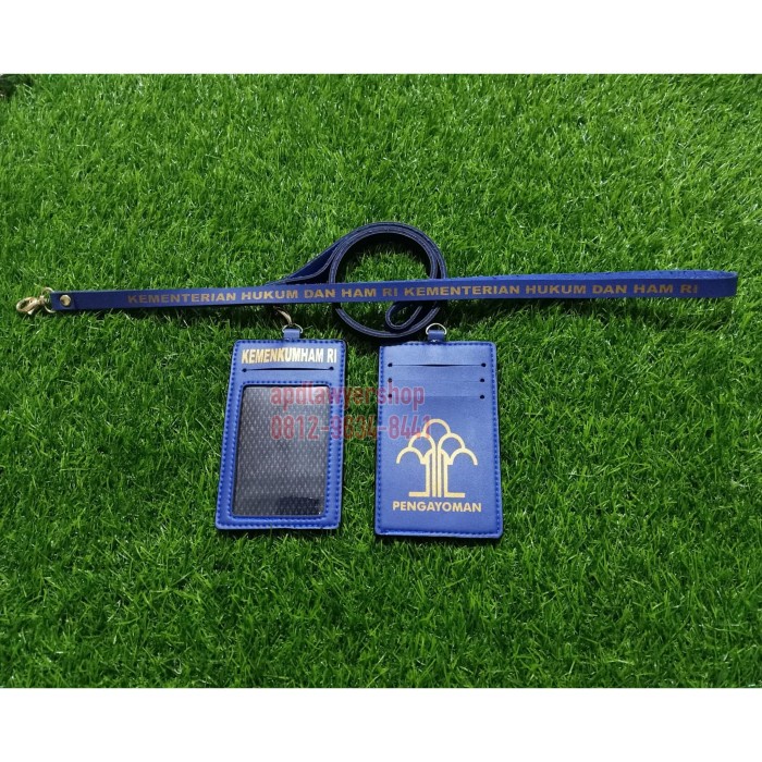 

Gilaa!!! Name Tag Id Card Tempat Kartu Tali Kulit Kemenkumham Ri Pengayoman Terbatas