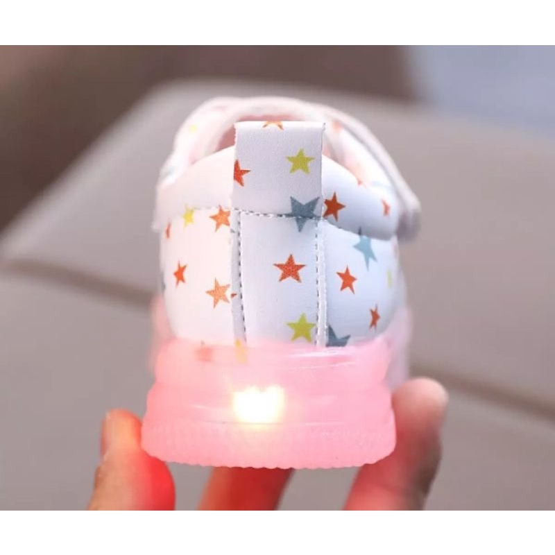 [COD] Sepatu Anak STARS Sepatu Lampu Menyala LED Sepatu Anak Perempuan Sepatu anak laki-laki Size 21-30